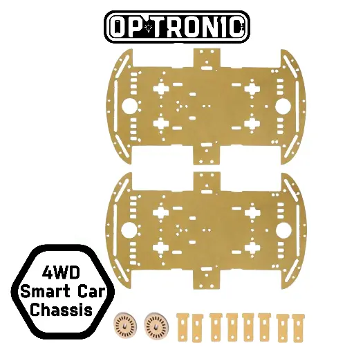 4WD Acrylic Plate For Smart Car Chassis 2layer